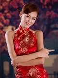 Beautiful Winnie snow red cheongsam sexy charming(8)